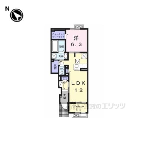 アストラルグレア1(1LDK/1階)の間取り写真