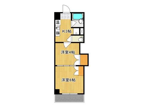 レジデンスカープ甲府(2K/3階)の間取り写真