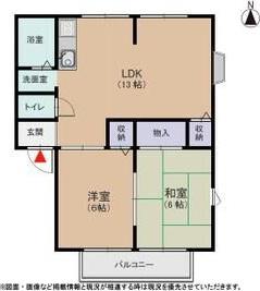 フラワーパーク石神(2LDK/1階)の間取り写真