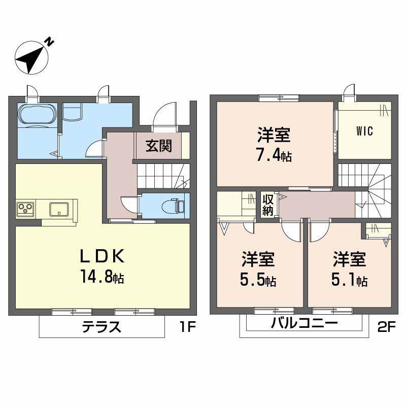 シャーメゾンWILL(3LDK/1階)の間取り写真