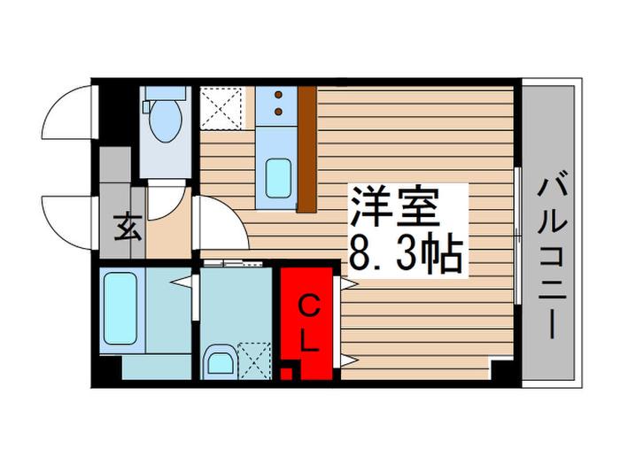 アクティーボ(ワンルーム/2階)の間取り写真