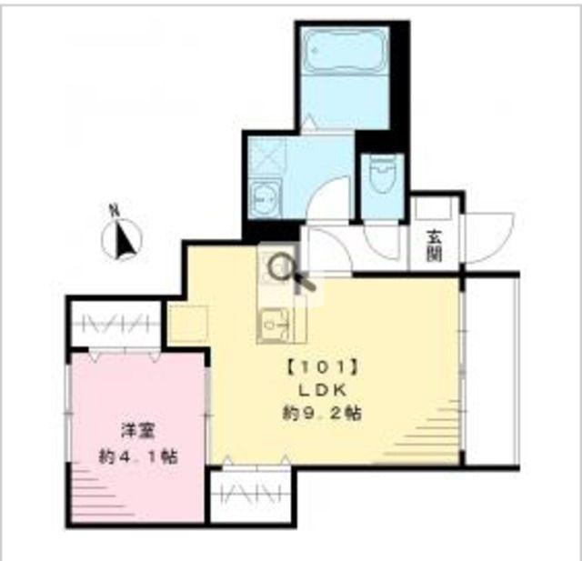 アネシス中野(1LDK/1階)の間取り写真