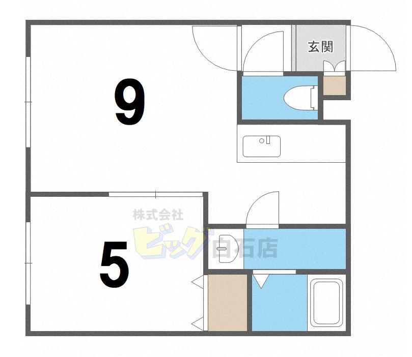 TSCLASS栄通(1LDK/2階)の間取り写真