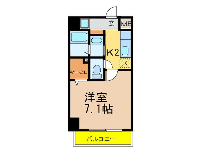JS-CRADLE(1K/4階)の間取り写真