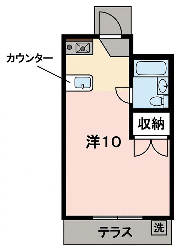 パレス保土ヶ谷(ワンルーム/1階)の間取り写真