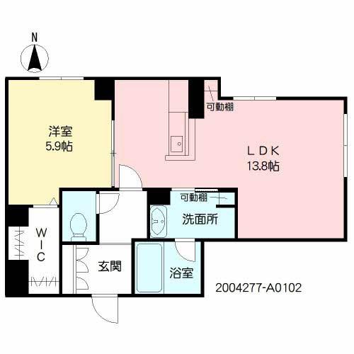ザルツラーデン鳥飼II(1LDK/1階)の間取り写真