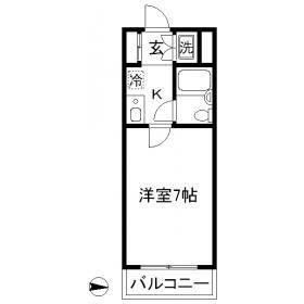 グローリア初穂高田馬場(1K/3階)の間取り写真