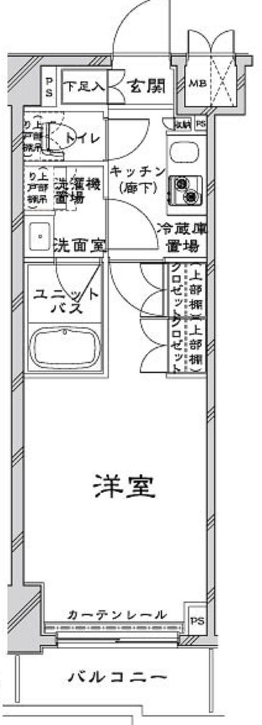 ルーブル蒲田十番館(1K/4階)の間取り写真