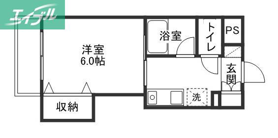 かわい富町マンション(1K/3階)の間取り写真