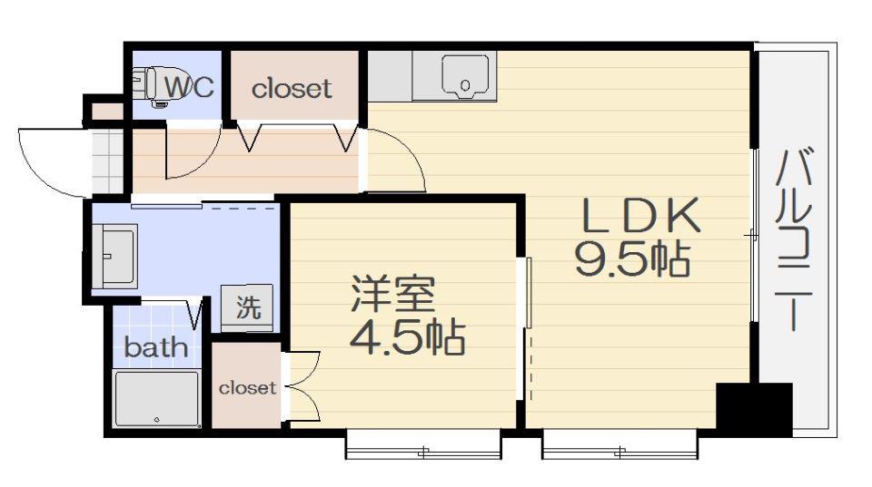 パール・88番館(1LDK/3階)の間取り写真