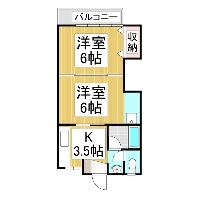 リバーサイド小伝馬(2K/2階)の間取り写真