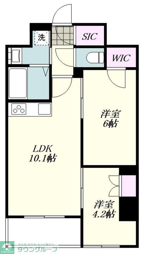 ロイジェント戸越銀座(2LDK/4階)の間取り写真