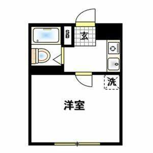 ビューハイツ宮原(1K/1階)の間取り写真