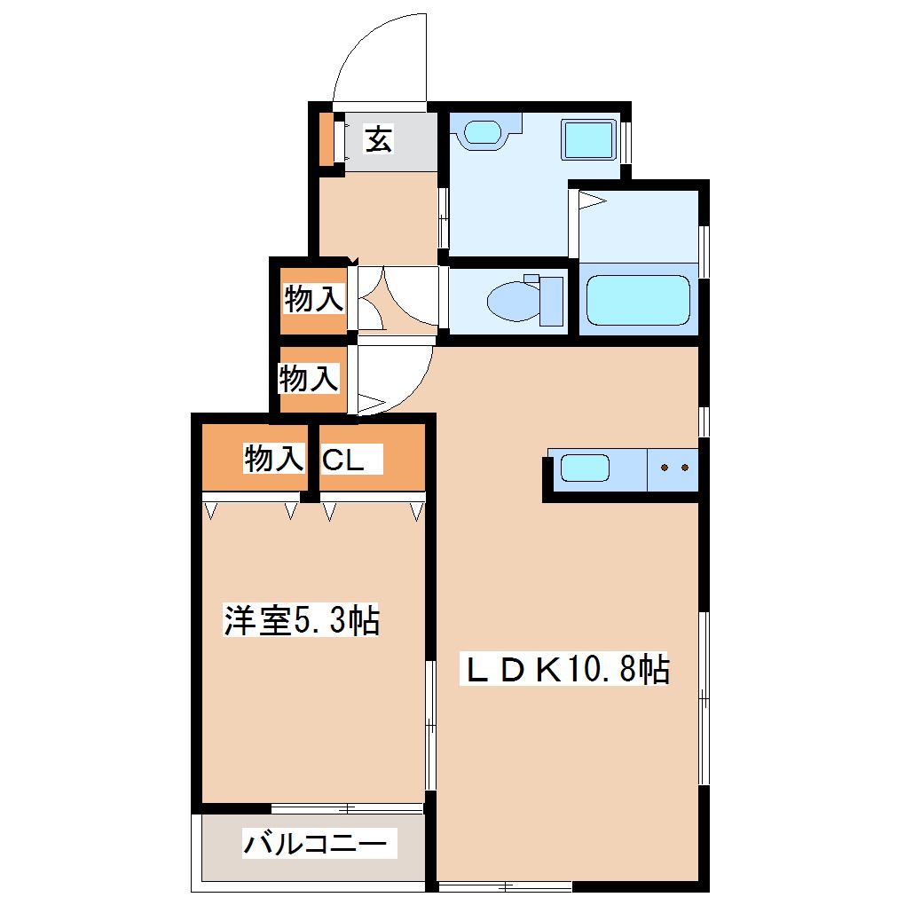 グランメール・オオタ(1LDK/1階)の間取り写真