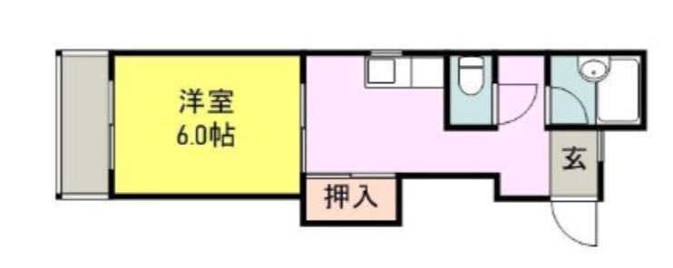 大津屋ビル(1K/4階)の間取り写真