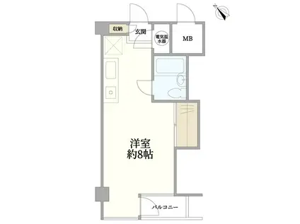 カサビアンカ松涛(ワンルーム/2階)の間取り写真