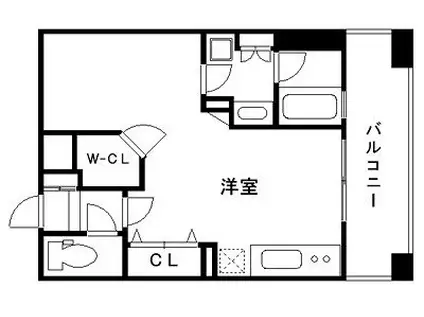 プレジール三ノ宮(1K/7階)の間取り写真