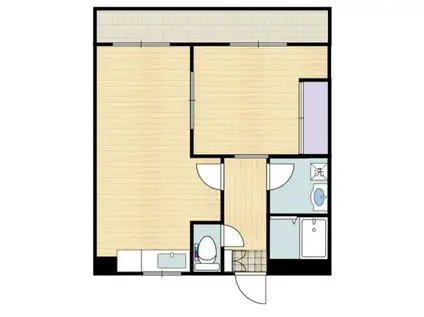 コーポ越谷パ-トIII(1LDK/4階)の間取り写真
