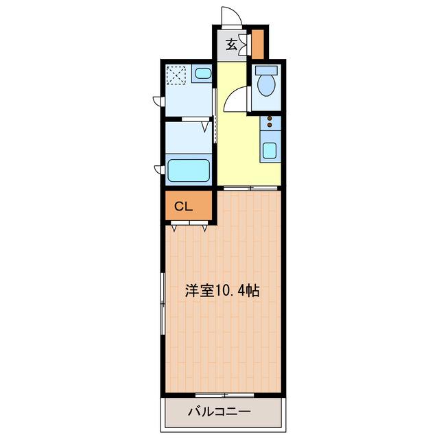セレーノ新町(1K/5階)の間取り写真