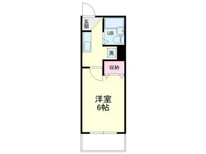 睦町ハイツ(1K/3階)の間取り写真