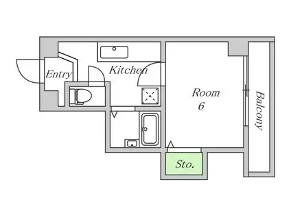 東和グランドハイツ(1K/4階)の間取り写真