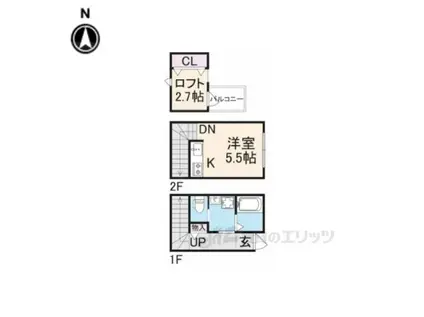 採充EVOLUTION(1K/1階)の間取り写真