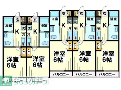 ソルブラン松戸(1K/3階)の間取り写真