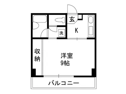 シャトレピース(1K/3階)の間取り写真