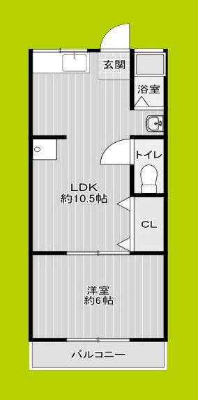 沢之町駅前ビルマンション(1LDK/3階)の間取り写真