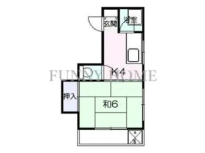 第13通南ビル(1K/3階)の間取り写真