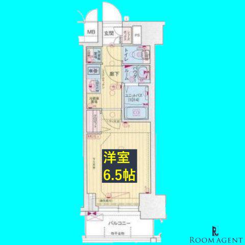 プレサンス広小路通今池(1K/11階)の間取り写真