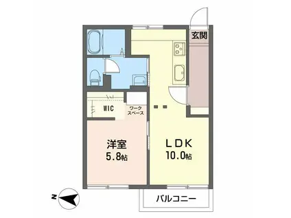 フレグランス穂高(1LDK/2階)の間取り写真