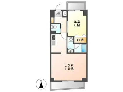ブルームライフ今池 旧ASPIRE今池(1LDK/11階)の間取り写真