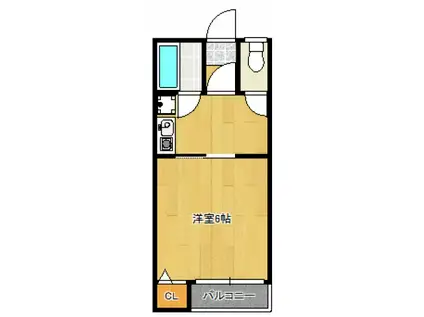 赤坂丸ビル(1DK/4階)の間取り写真