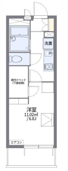 レオパレス加島駅ダイレクトII(1K/4階)の間取り写真