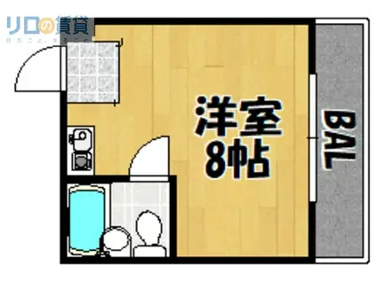 リバーサイドK(ワンルーム/5階)の間取り写真