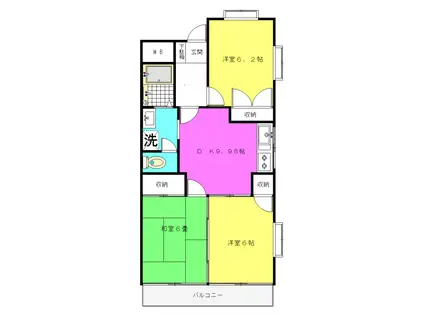 小池第2レジデンス(3DK/1階)の間取り写真