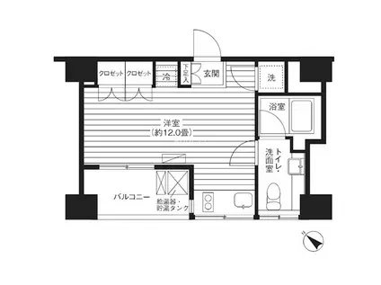 TI-HIGASHIAZABU(ワンルーム/3階)の間取り写真
