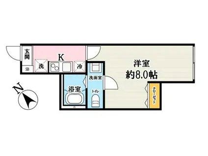 カフーティーダ和光(1K/3階)の間取り写真