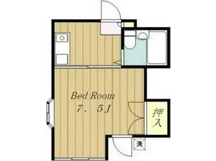 ダイキョウマンション第一(1K/2階)の間取り写真