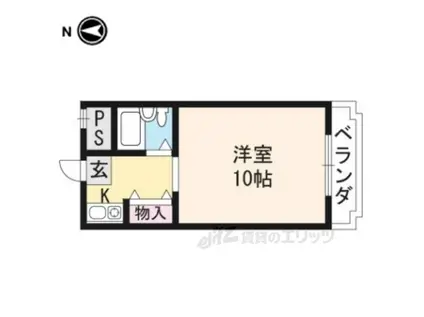 川端ハイツ(1K/4階)の間取り写真