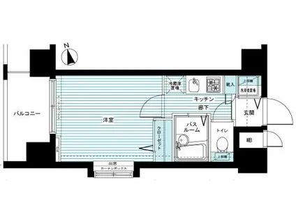 フェニックス芝アストラーレ(1K/12階)の間取り写真