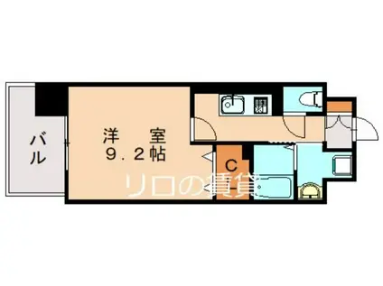 パークサイドヴィラ(1K/4階)の間取り写真