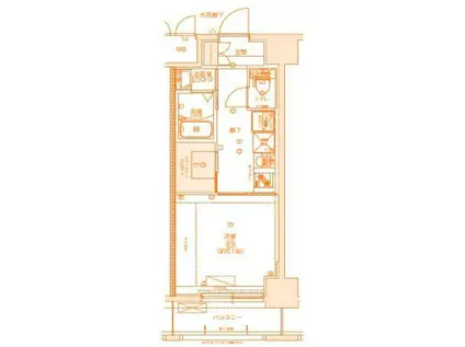 クレストタップ神戸三宮(1K/7階)の間取り写真
