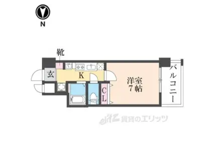 レオパレスワールドII(1K/2階)の間取り写真