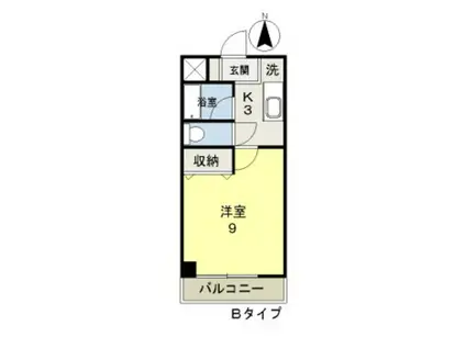 メゾンあすなろ(1K/2階)の間取り写真