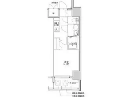 S-RESIDENCE名駅北ALESIA(1K/13階)の間取り写真