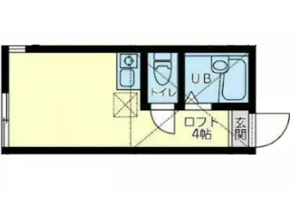 ユナイト久地モーパッサン(ワンルーム/1階)の間取り写真