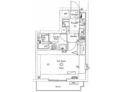 XEBEC ID ASAKUSA(1K/13階)の間取り写真
