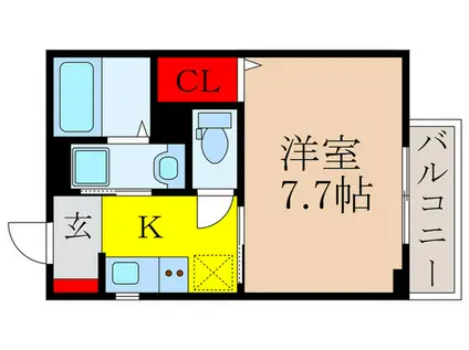 コンテ石橋(1K/1階)の間取り写真
